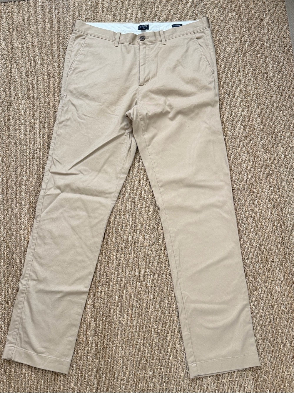 Men's Khaki Straight Chinos - Light Tan